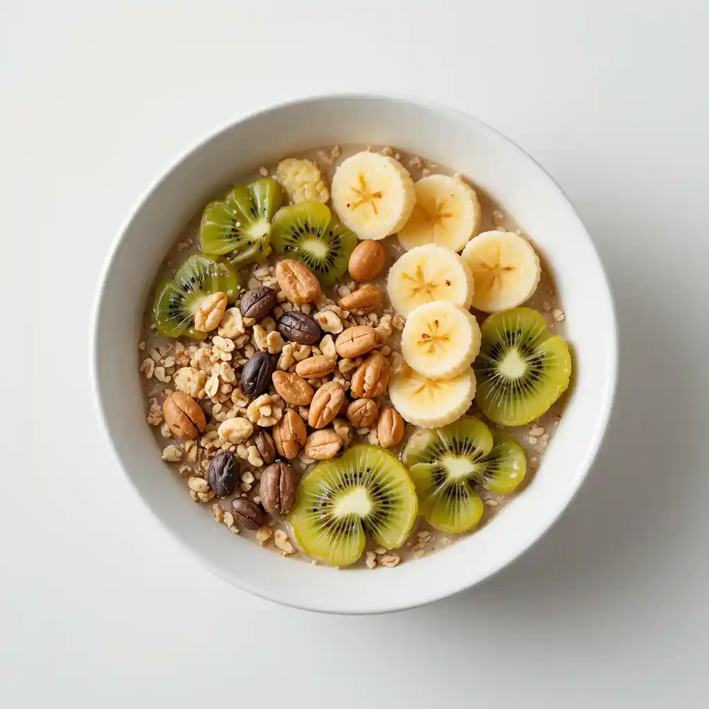 mix de frutas e aveia na tigela- representando os benefícios da aveia